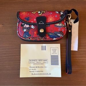 Dooney and Bourke Disney Cruise Flap Red Wristlet NWT